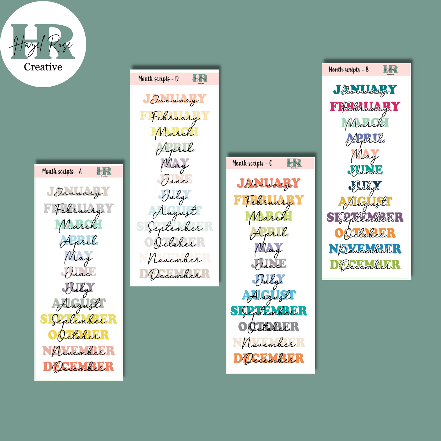 Functional Decorative Month Labels
