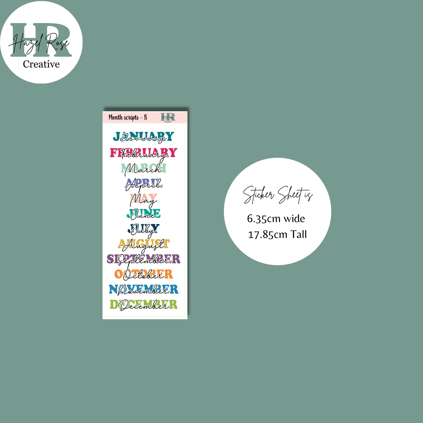 Functional Decorative Month Labels