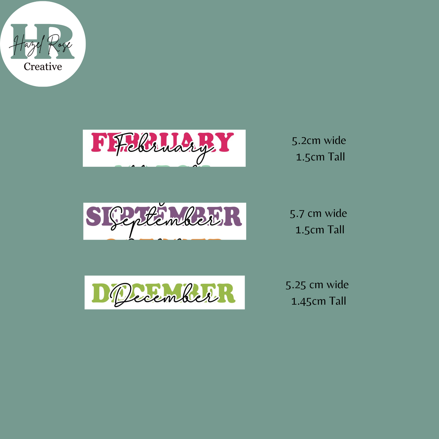 Functional Decorative Month Labels