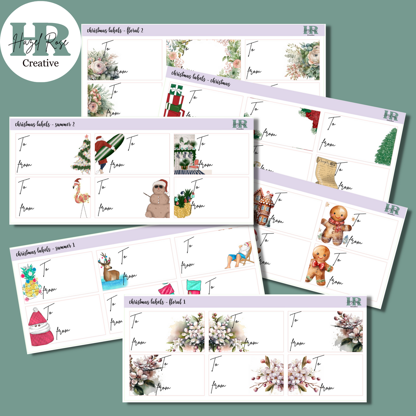 Christmas Present Labels, Gift Tags, Christmas present tags