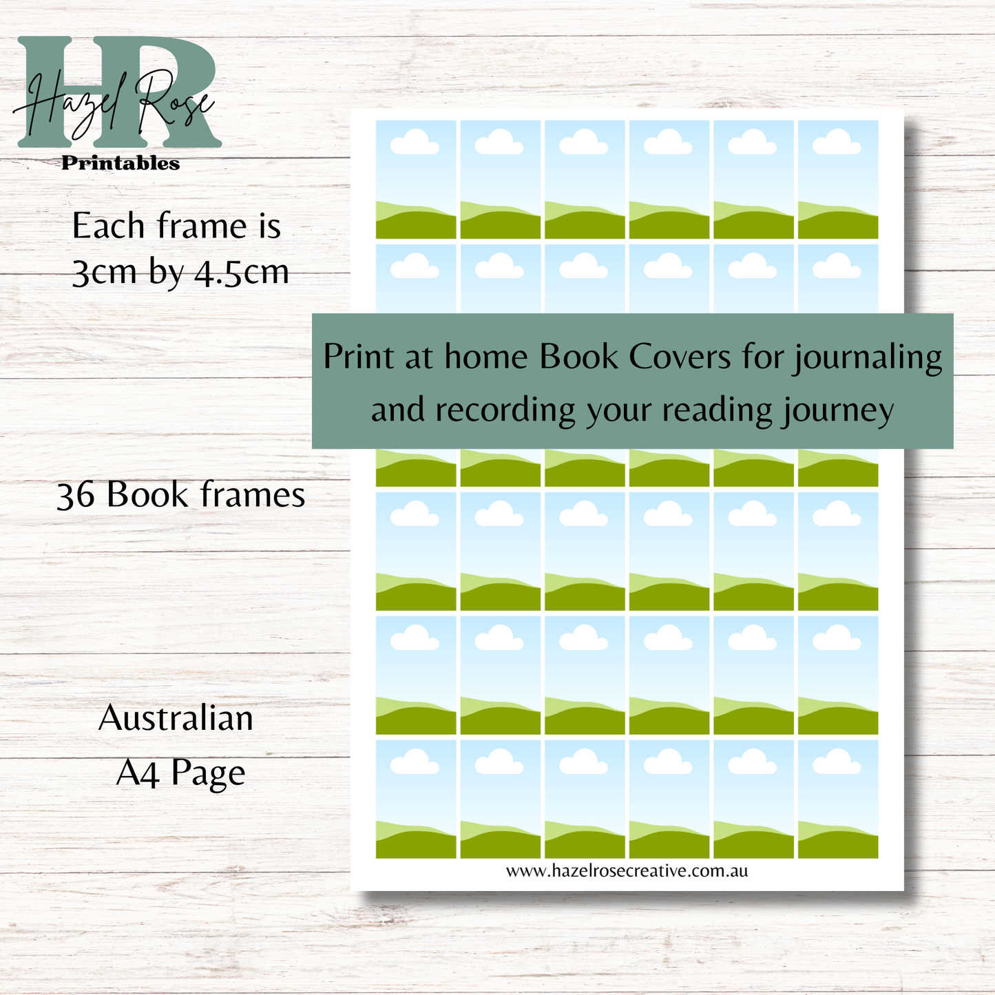 36 Mini Book Cover Template Canva, Editable Canva file for book cover front for reading journals