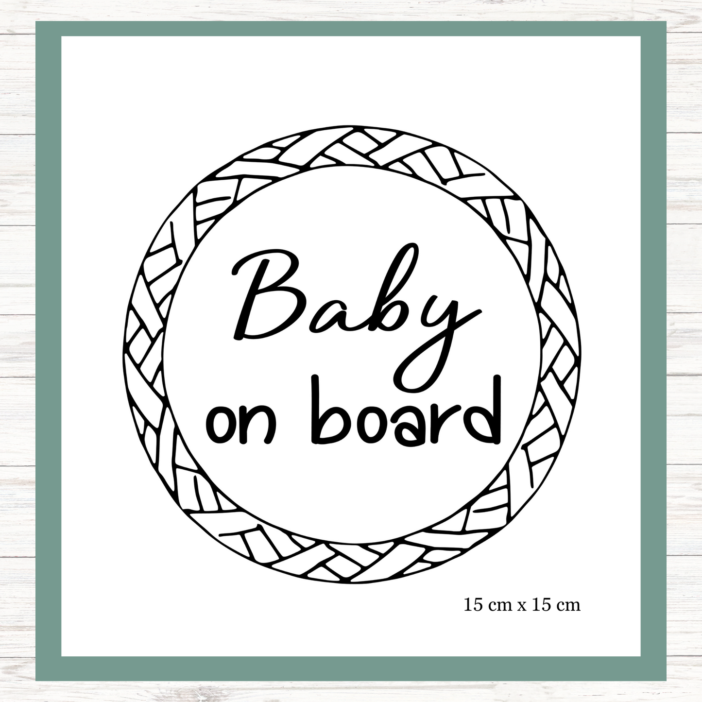 Baby on Board basketweave - Vinyl Decals