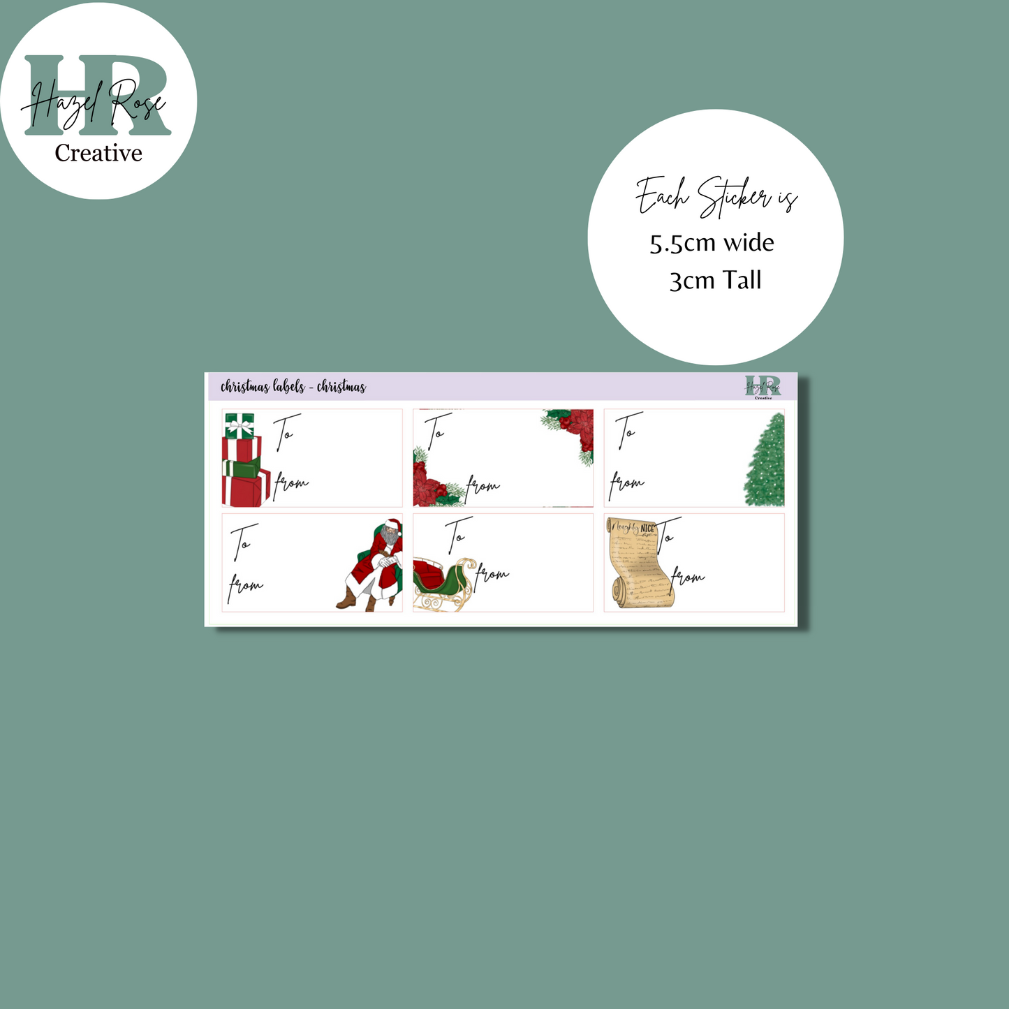Christmas Present Labels, Gift Tags, Christmas present tags