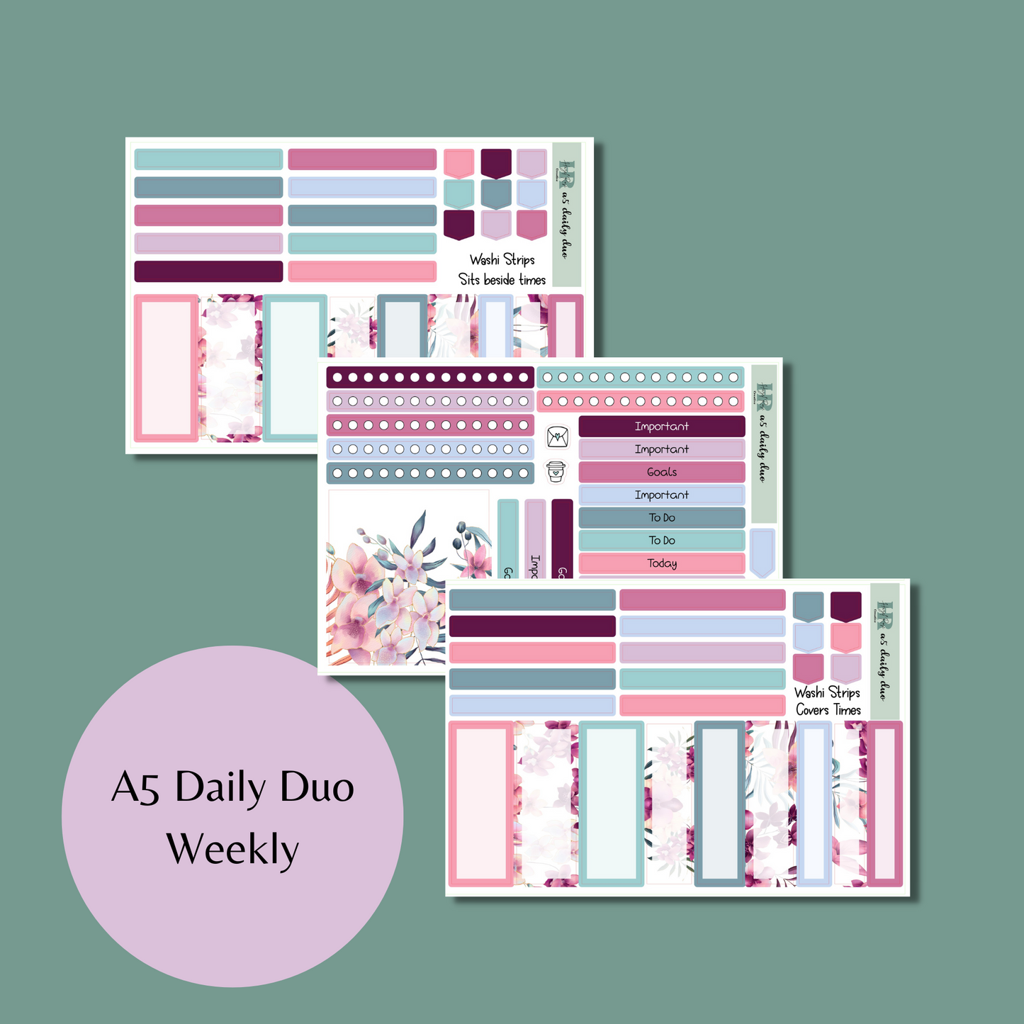 Daily Duo A5 Weekly Kit - Sunrise Orchid