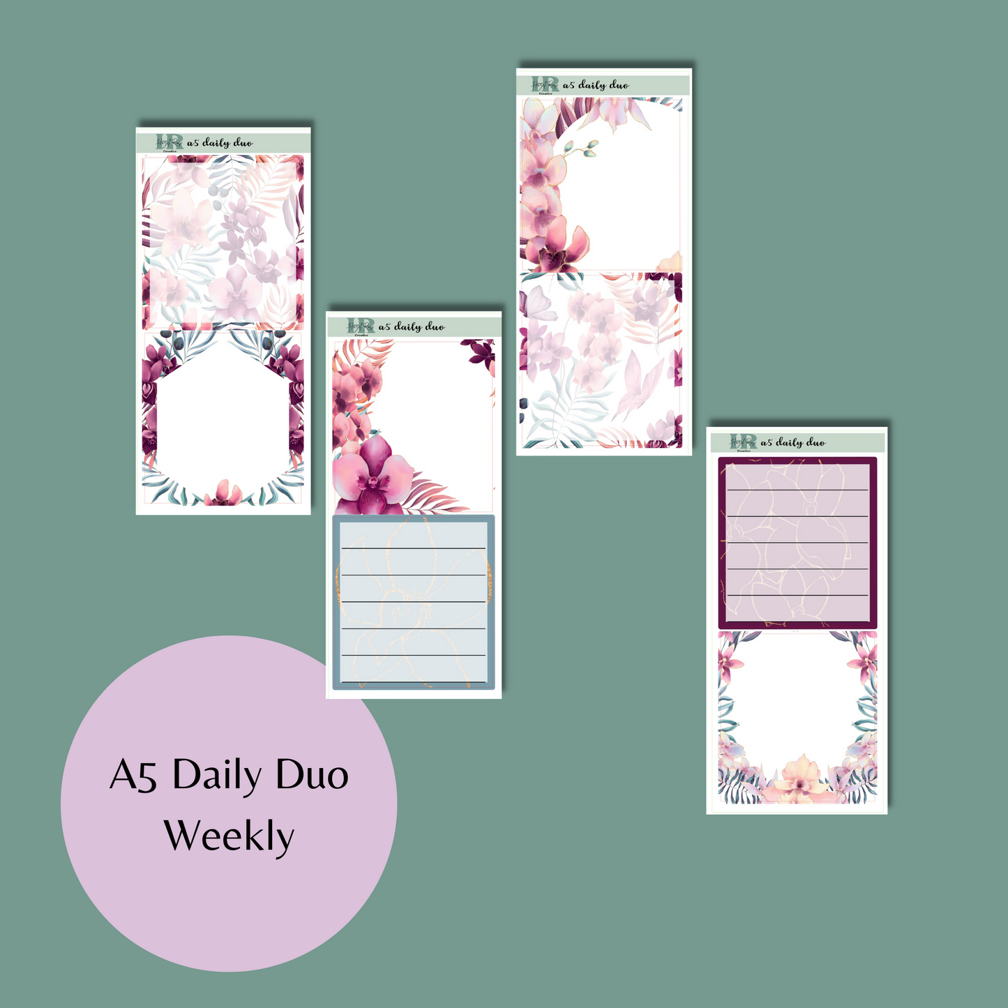 Daily Duo A5 Weekly Kit - Sunrise Orchid