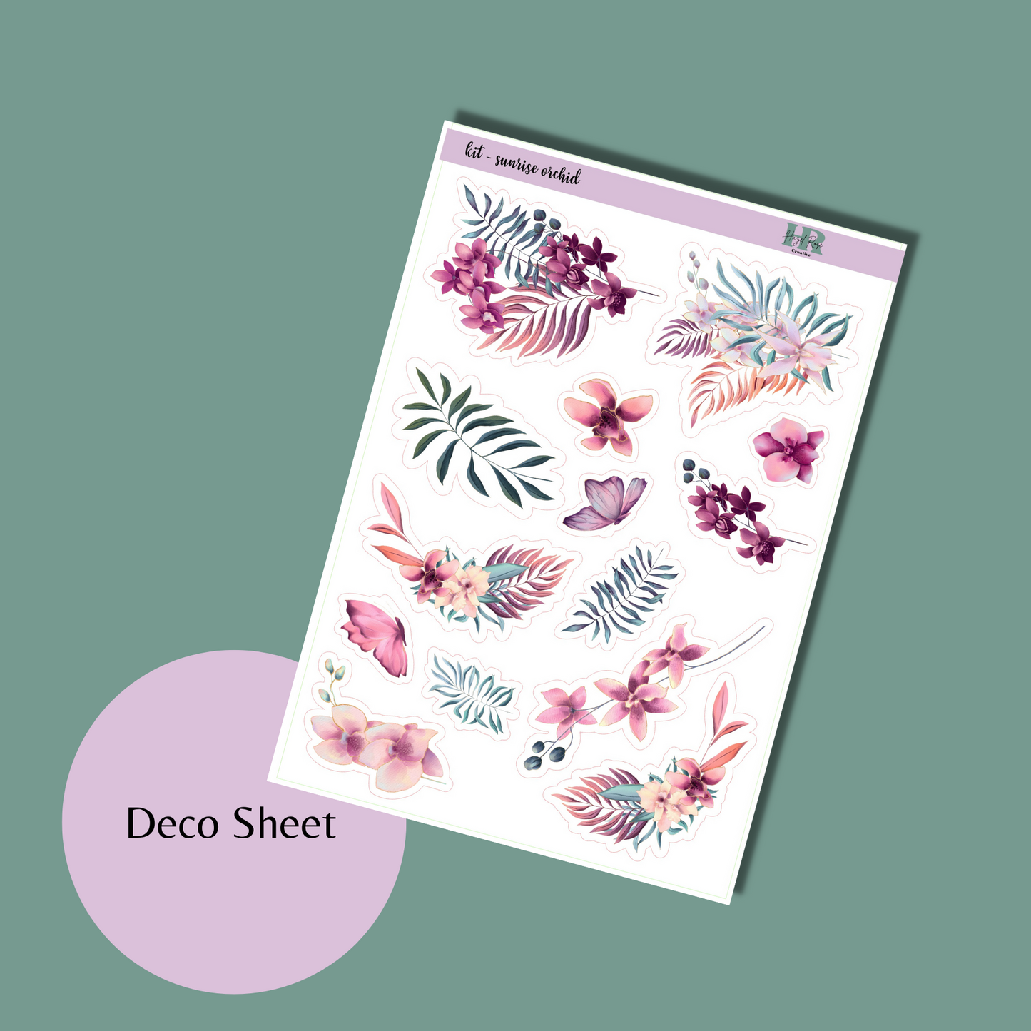 Deco Sheet - Sunrise Orchid