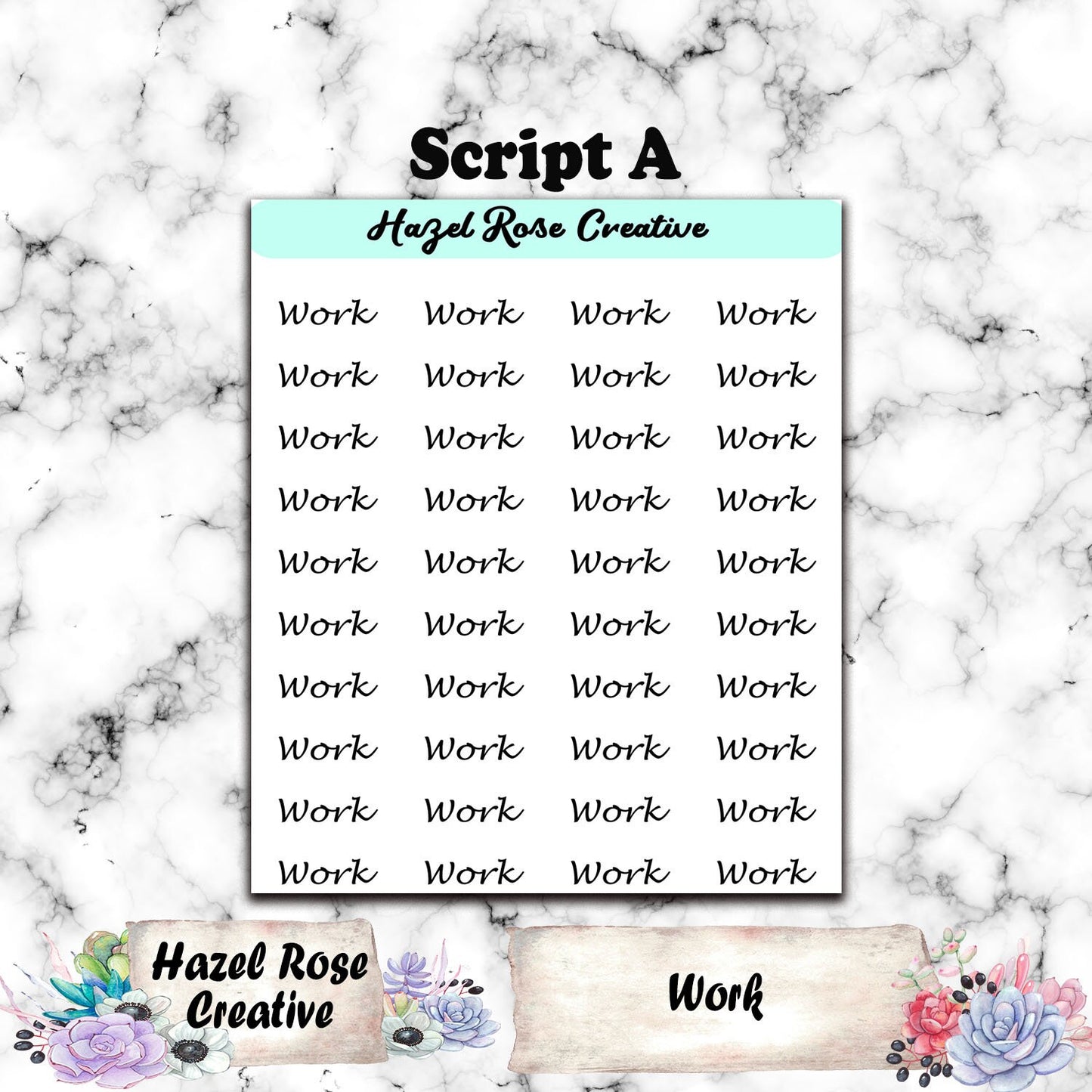 Functional Stickers - Work Script