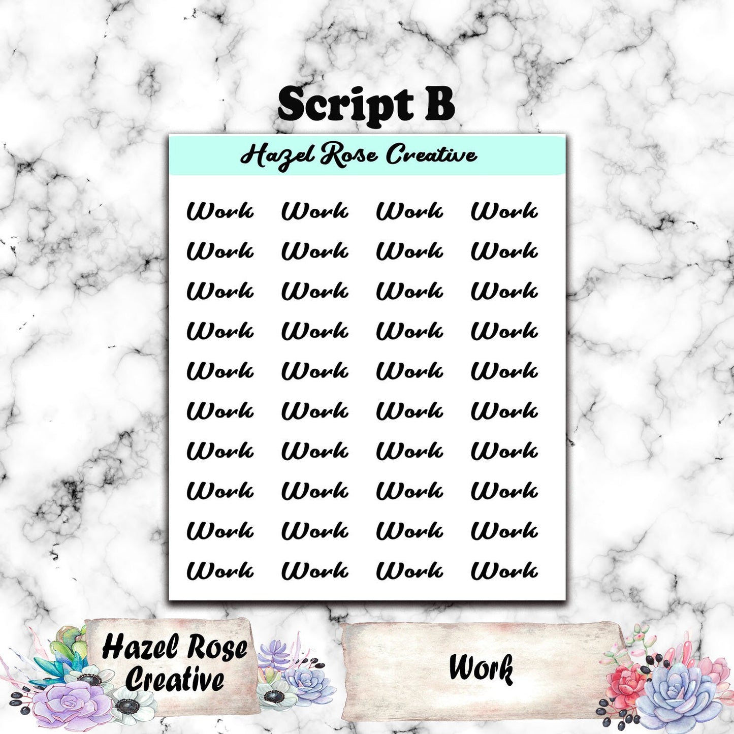 Functional Stickers - Work Script