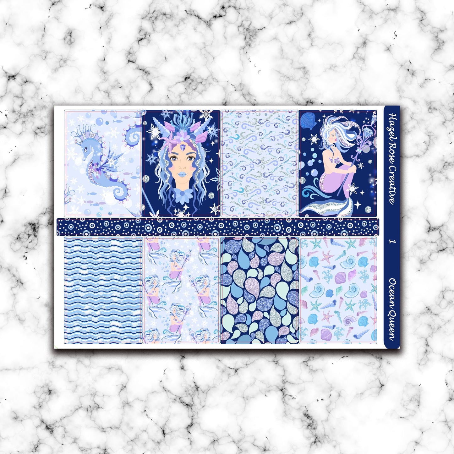 Vertical Weekly Sticker Kit - Ocean Queen