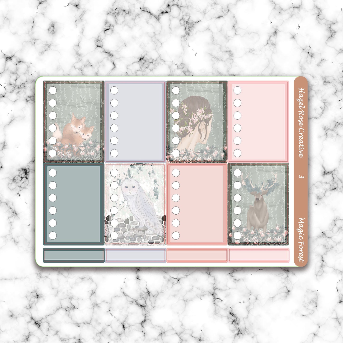 Vertical Weekly Sticker Kit - Magic Forest
