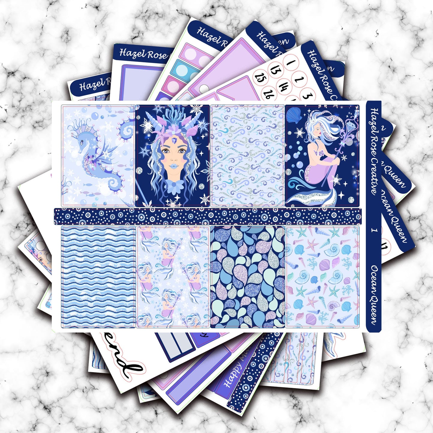 Vertical Weekly Sticker Kit - Ocean Queen