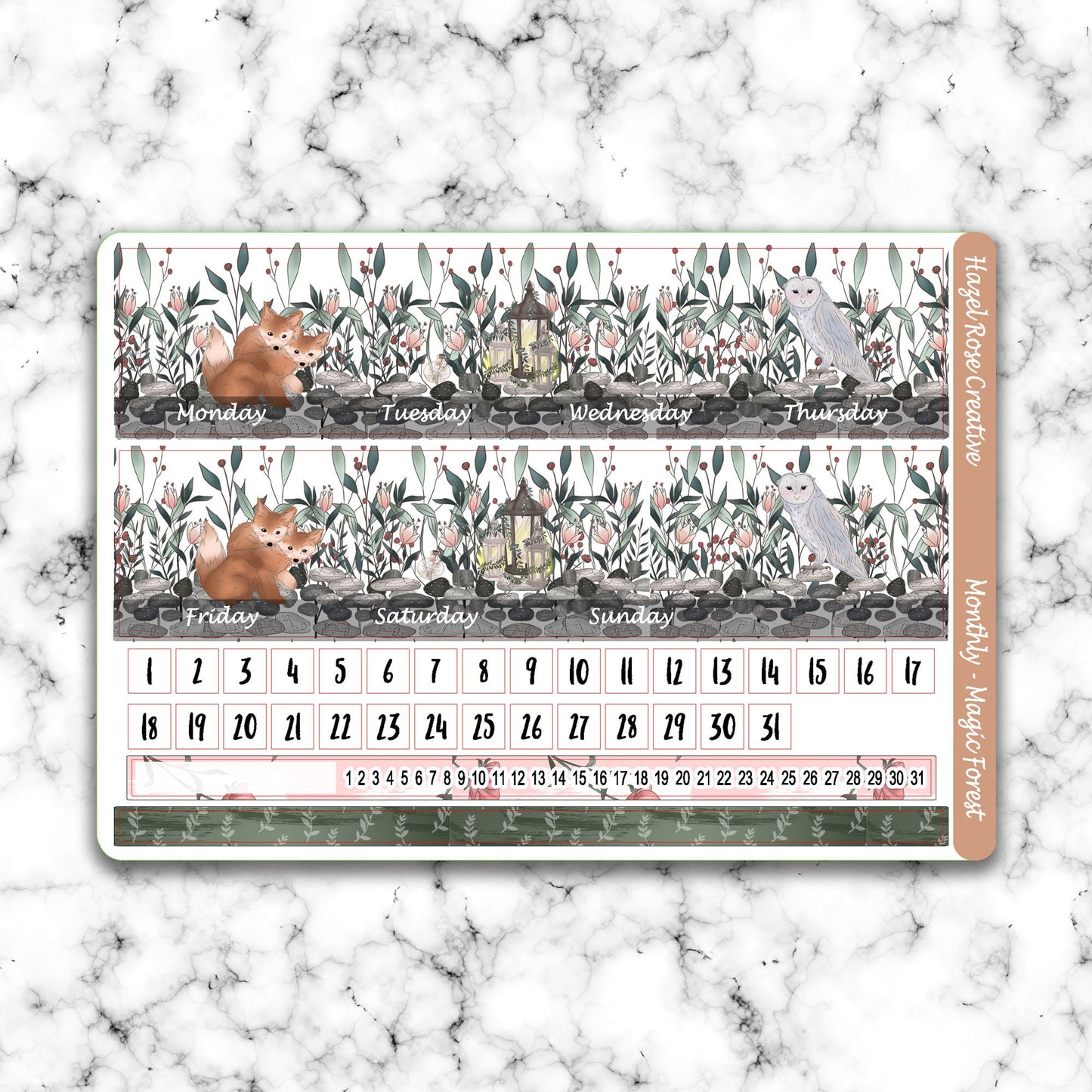 Monthly View Sticker Kit - Magic Forest
