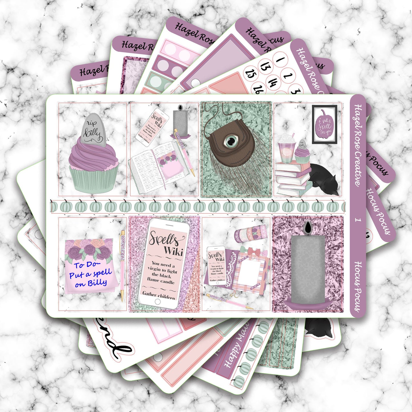 Vertical Weekly Sticker Kit - Hocus Pocus