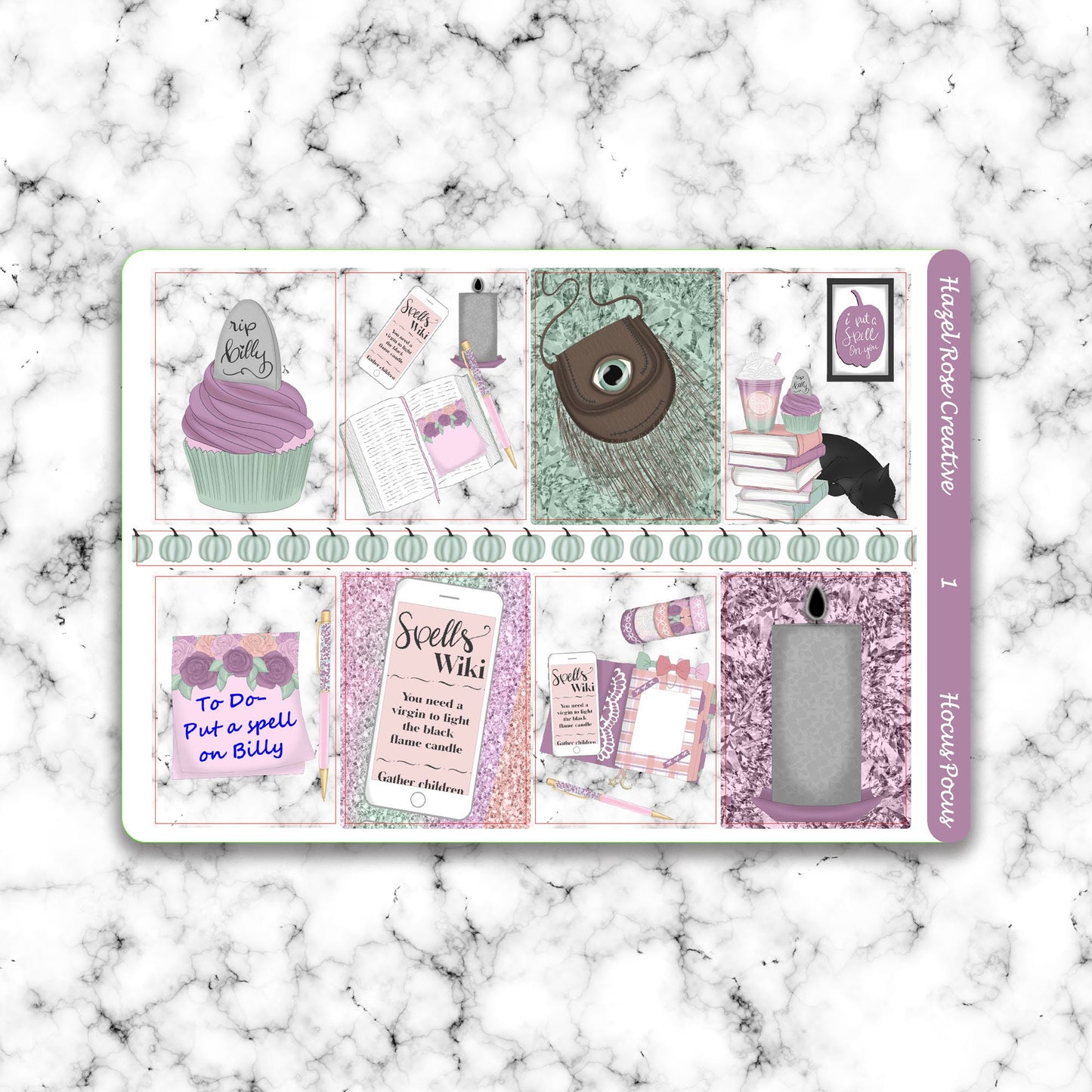 Vertical Weekly Sticker Kit - Hocus Pocus