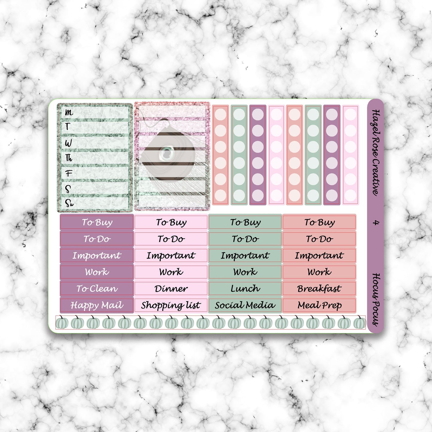 Vertical Weekly Sticker Kit - Hocus Pocus