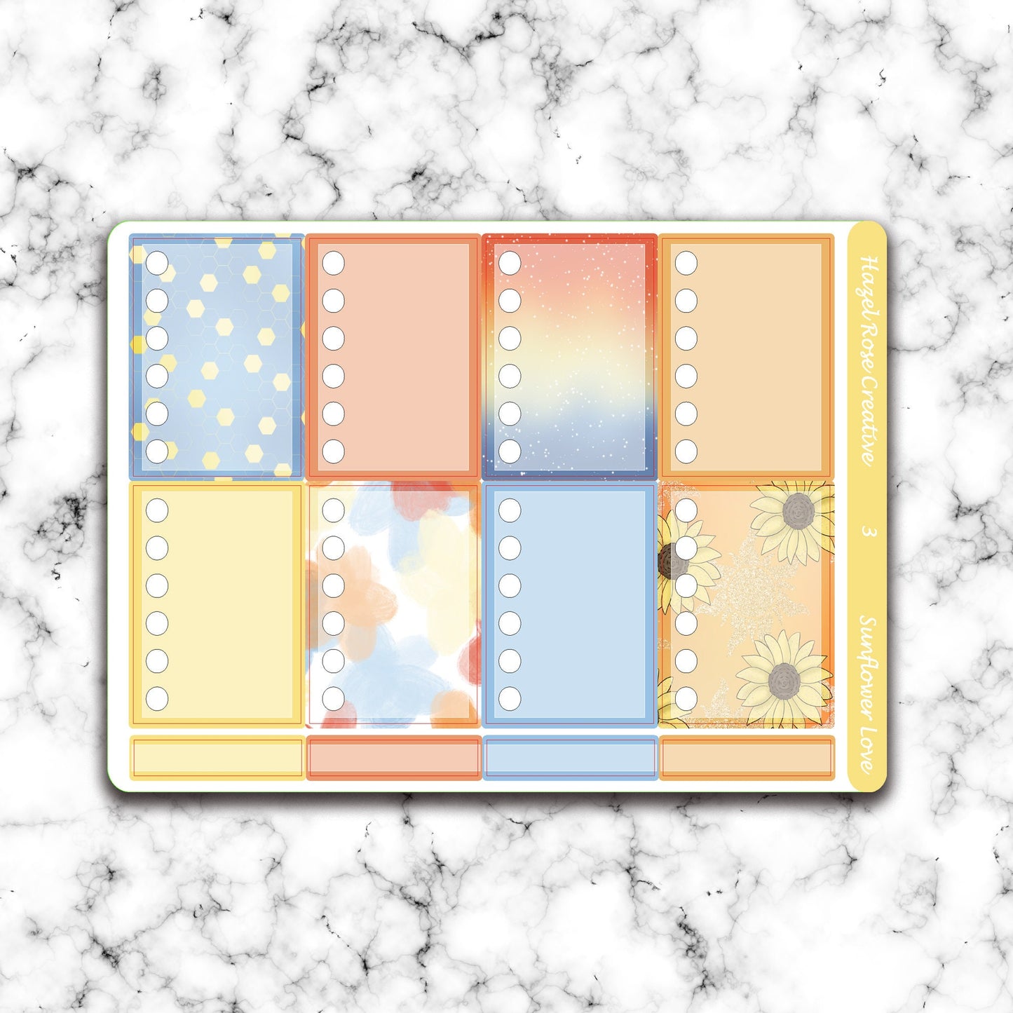 Vertical Weekly Sticker Kit - Sunflower Love