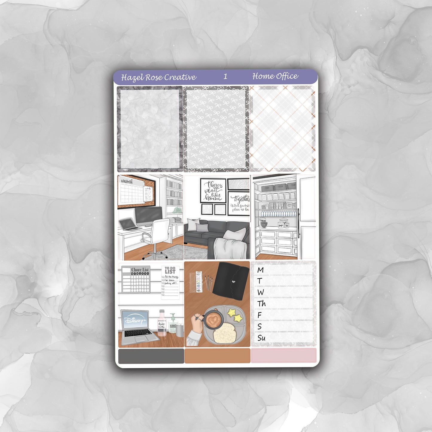 Vertical Weekly Sticker Kit - Home Office