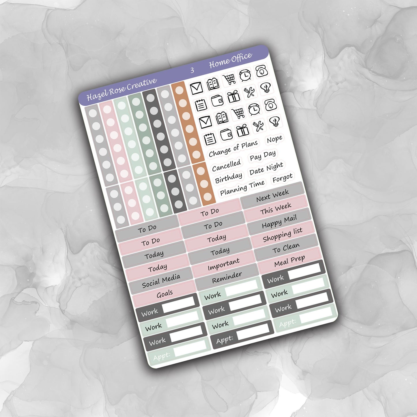 Vertical Weekly Sticker Kit - Home Office
