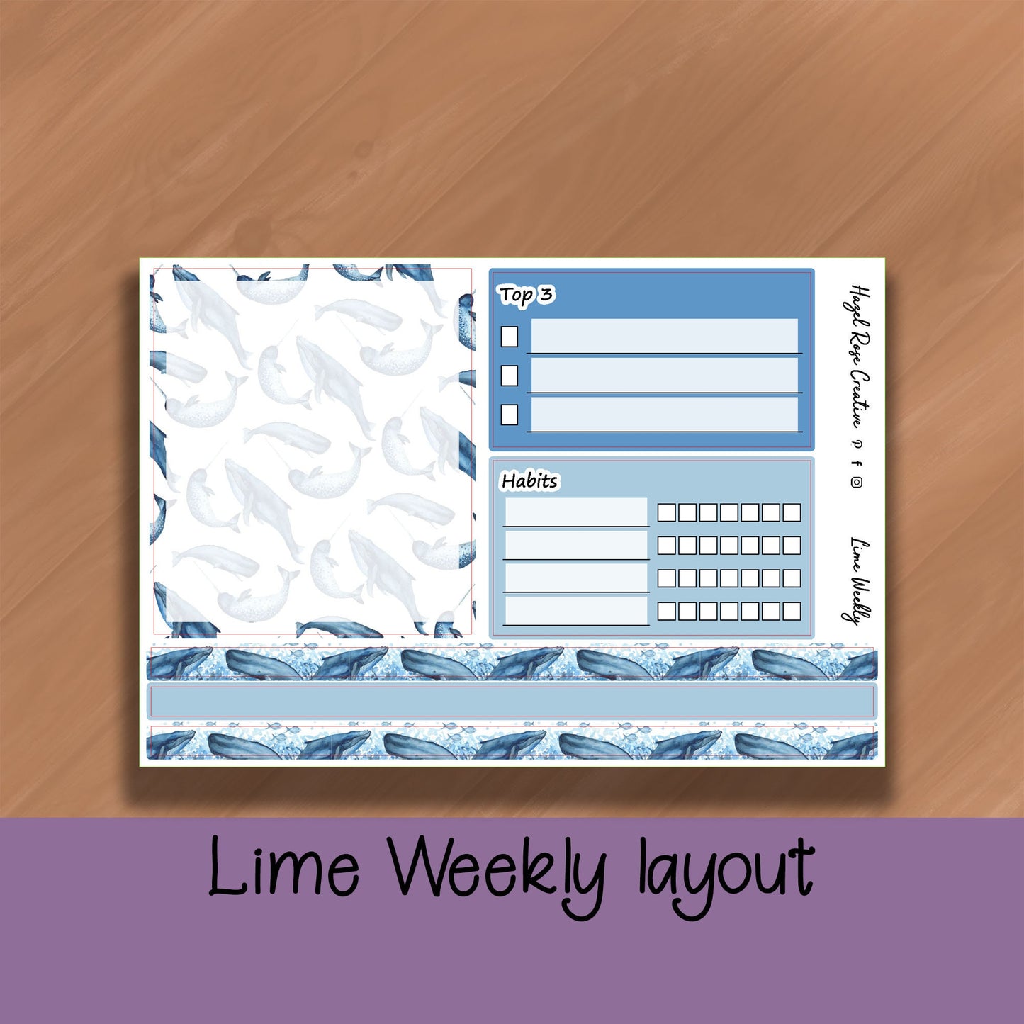 Lime Weekly Kit - Whales