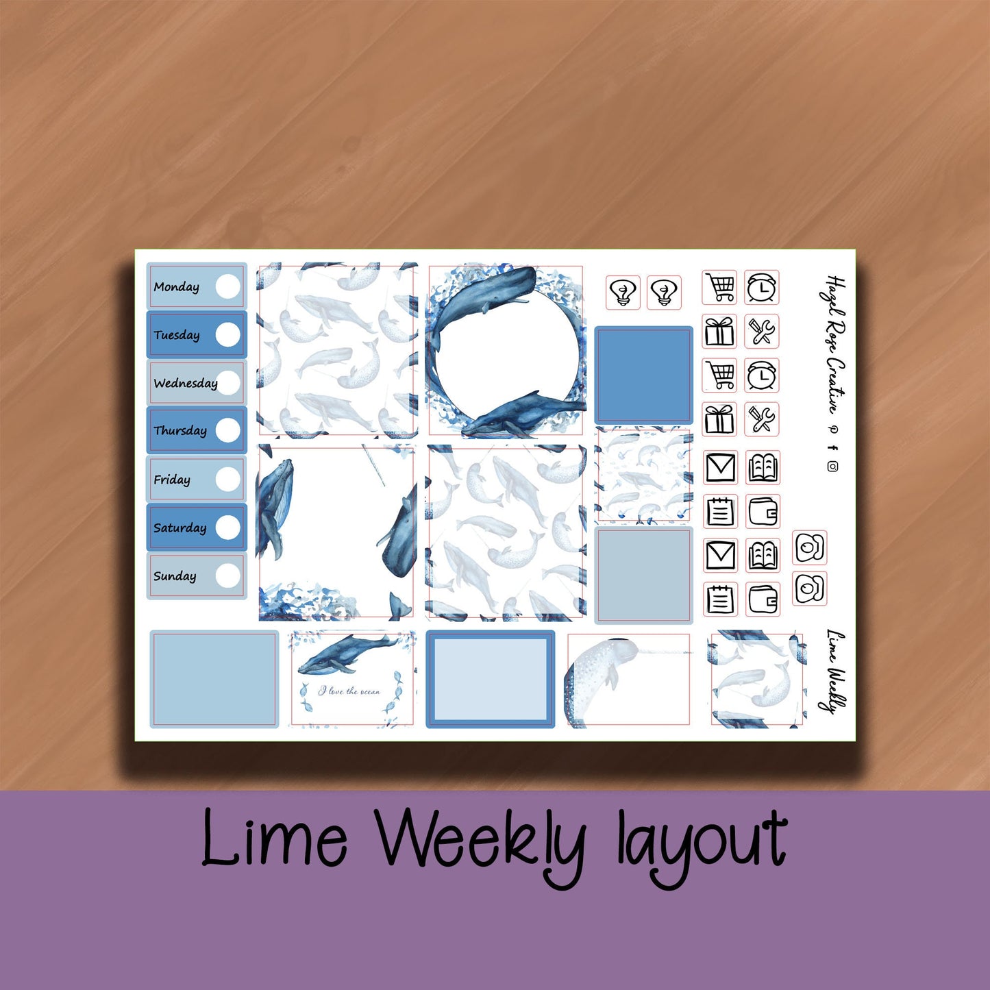 Lime Weekly Kit - Whales
