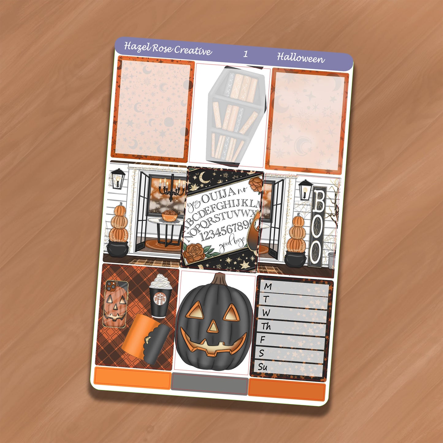 Vertical Weekly Sticker Kit - Halloween