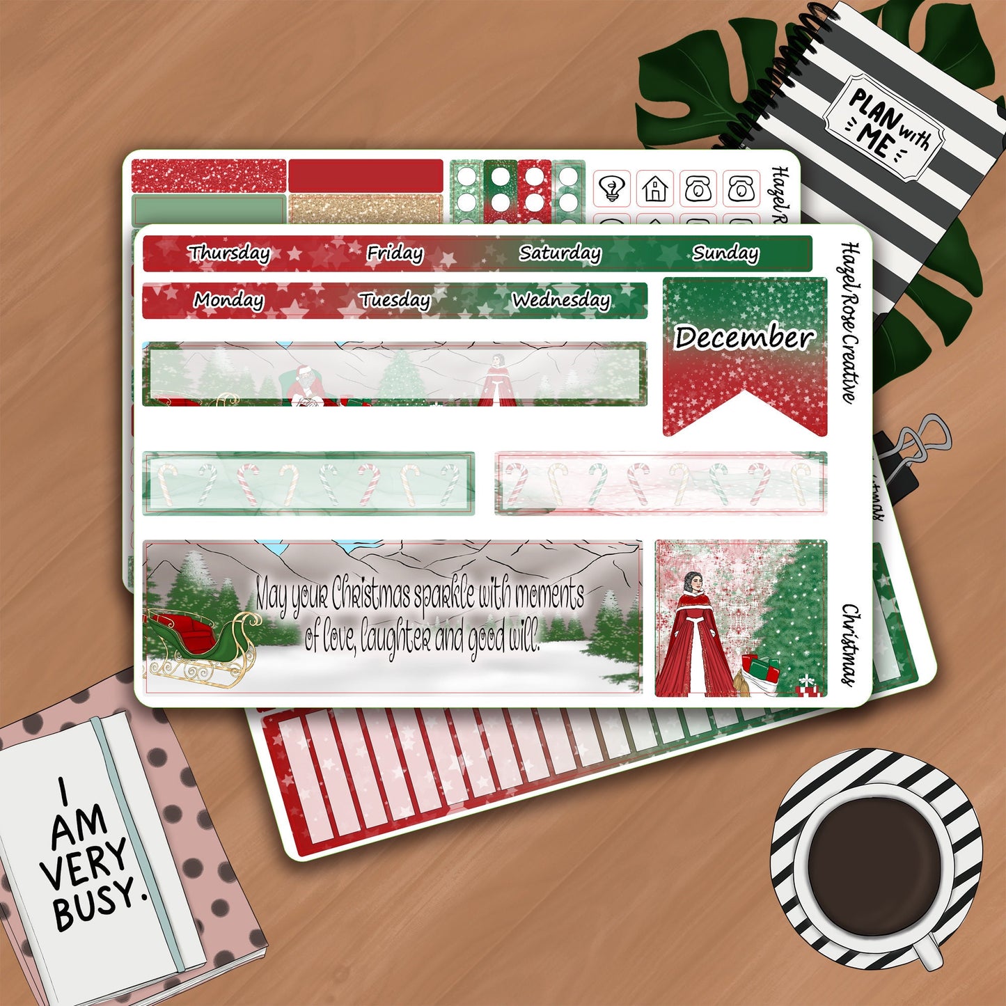 Monthly Kit - Christmas - Standard planners, Whistle & Birch Planners