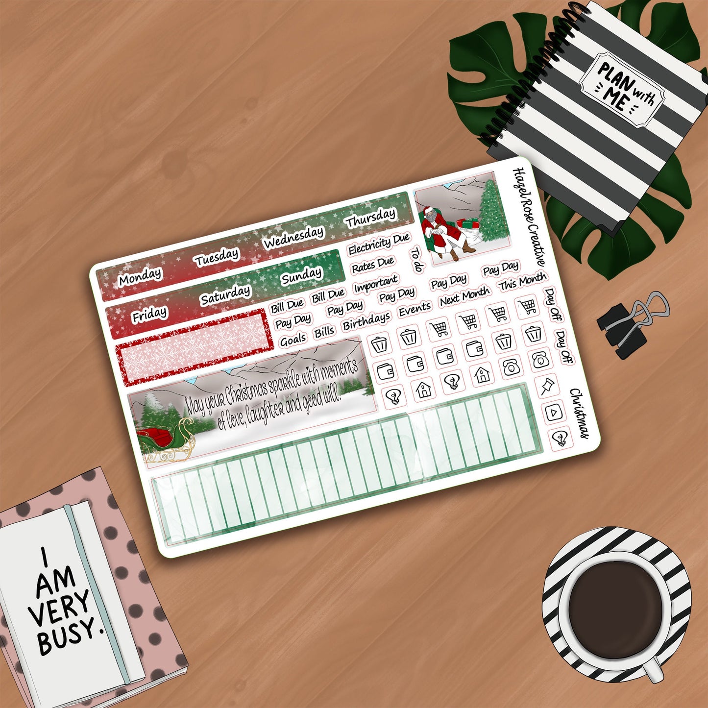 Lime Weekly Monthly Kit - Christmas