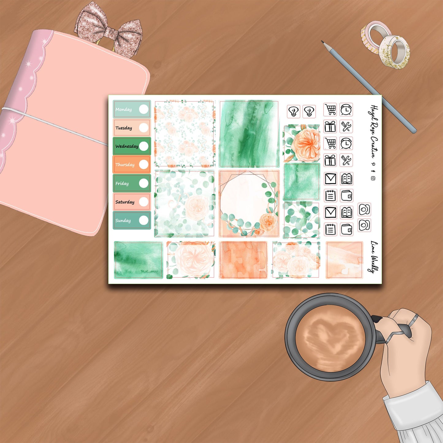 Lime Weekly Kit - Eucalyptus & Peach
