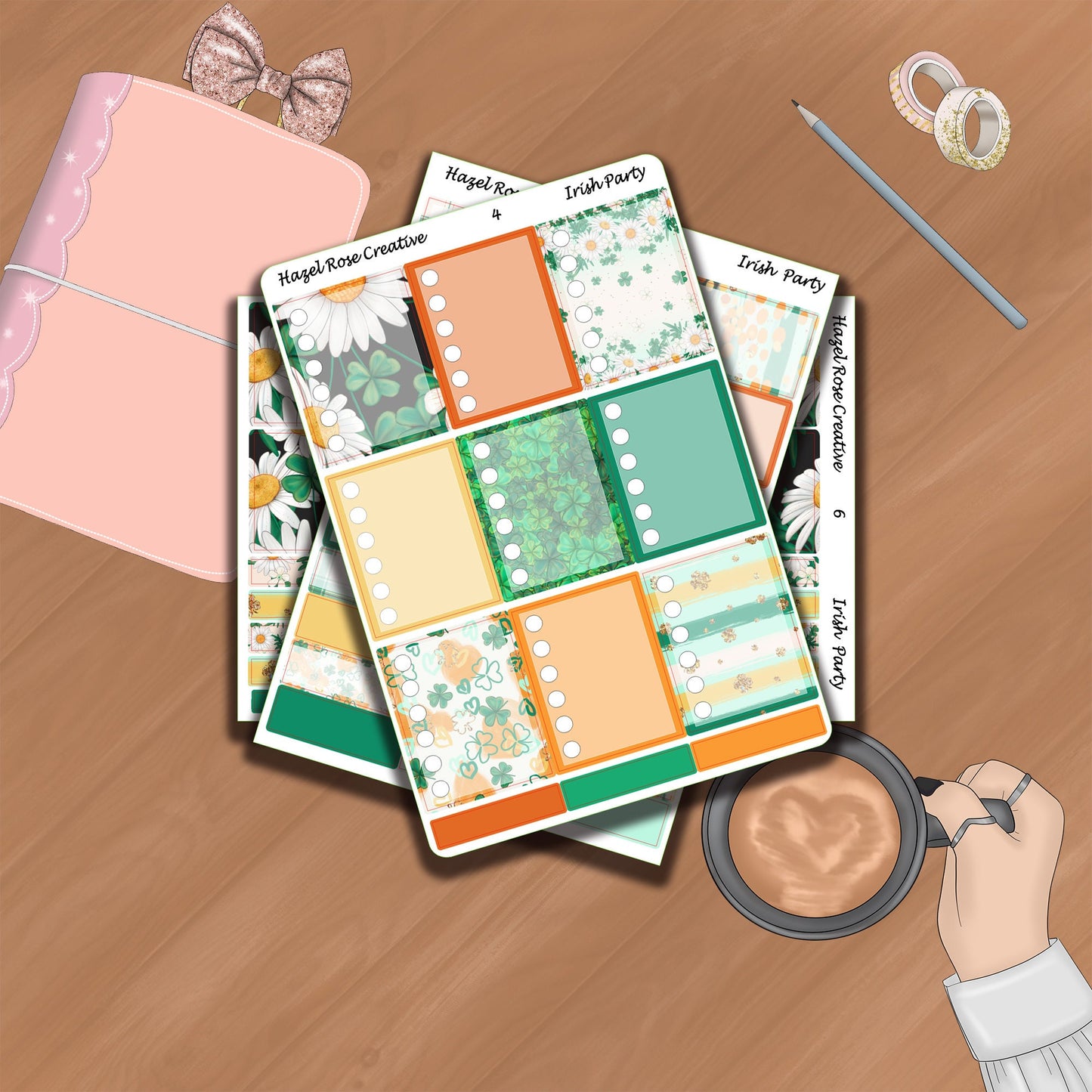 Vertical Weekly Sticker Kit - Irish Luck