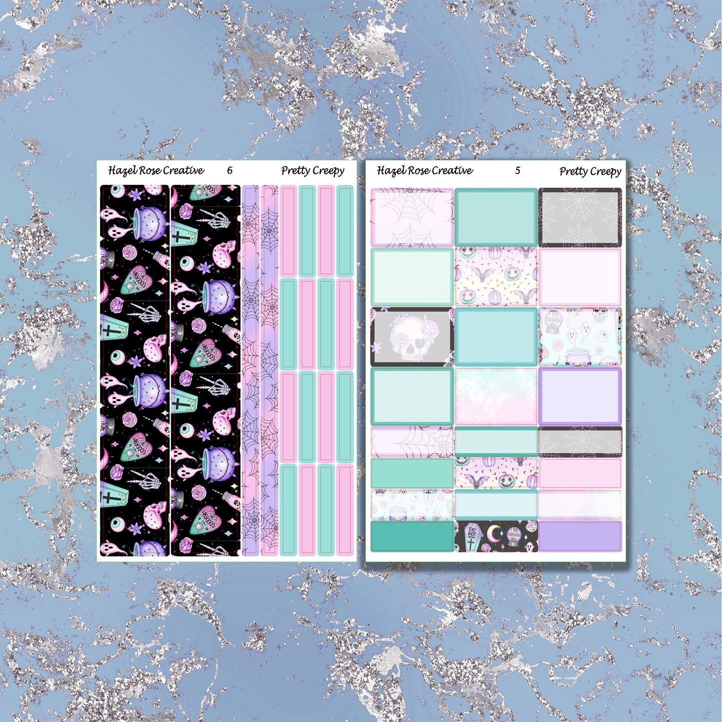 Vertical Weekly sticker kit - Pretty Creepy