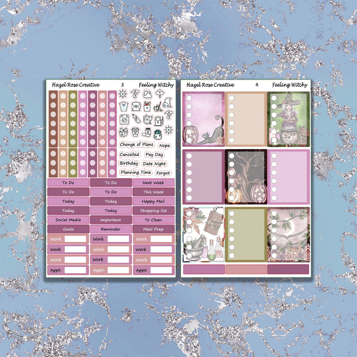 Vertical Weekly sticker kit - Feeling Witchy