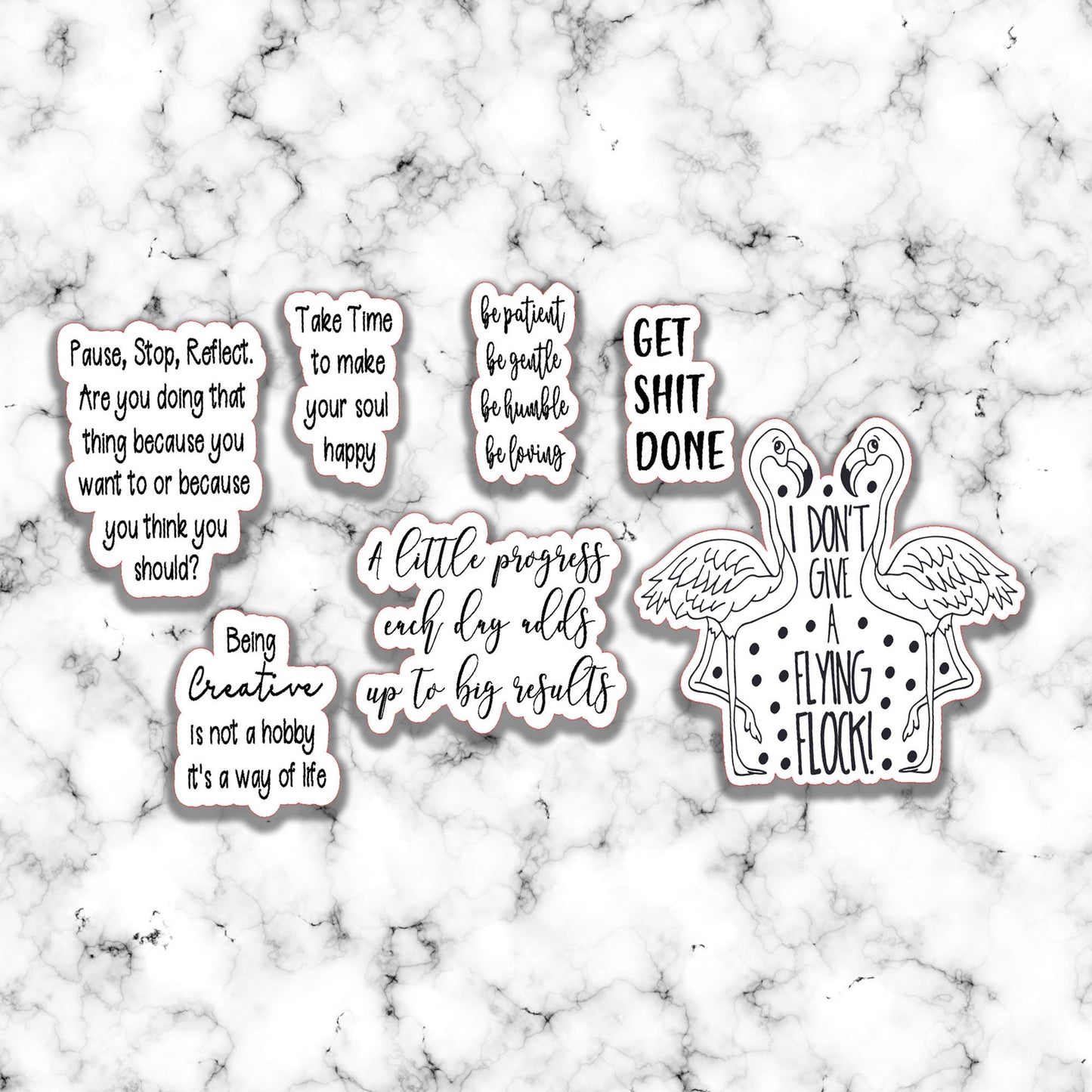 Functional Stickers - Quote Die Cuts
