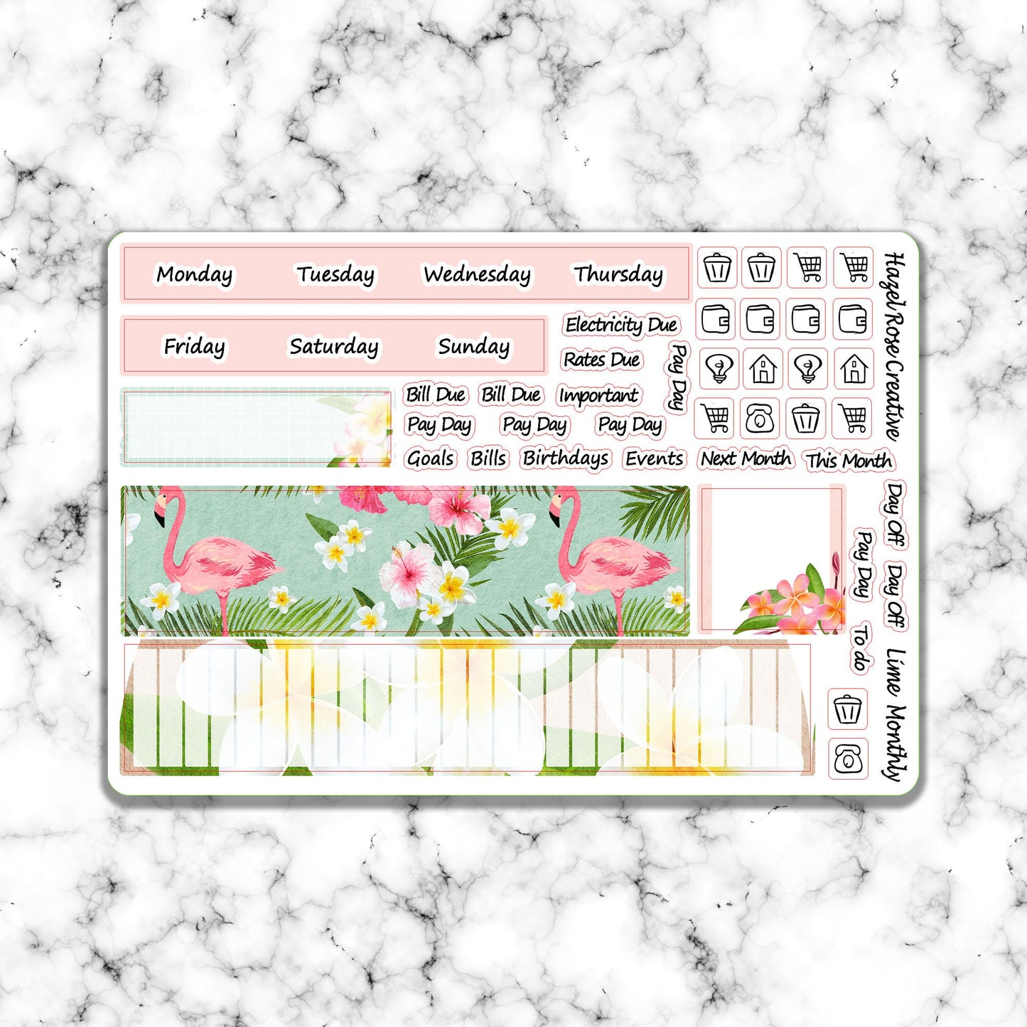 Lime Weekly Monthly Kit - Tropical Scrapbook