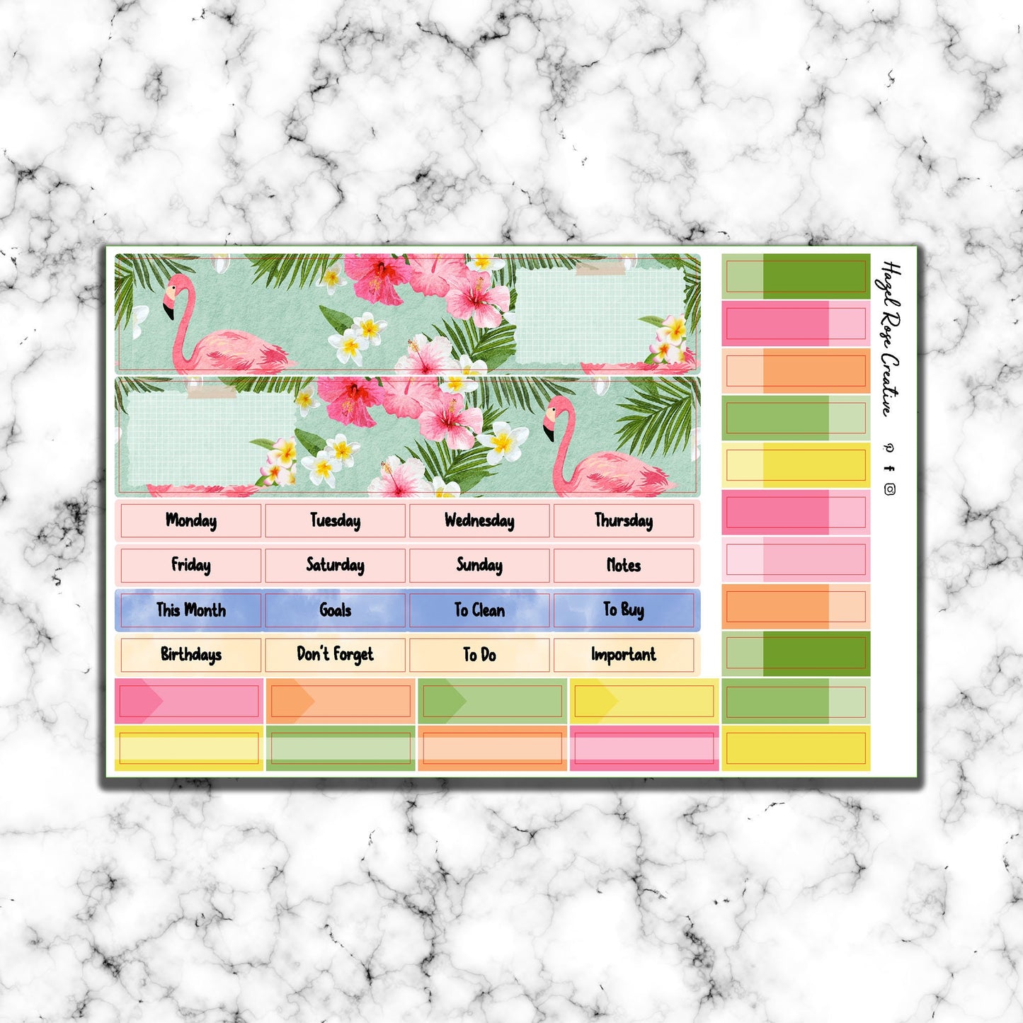 Monthly Kit - A5 Daily Duo - Tropical Scrapbook