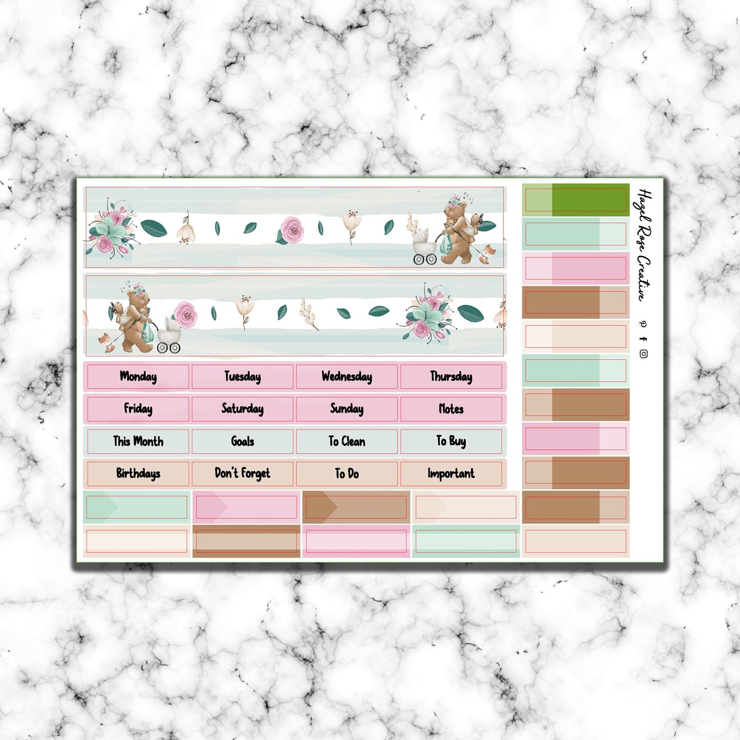 Monthly Kit - A5 Daily Duo - Mama Bear