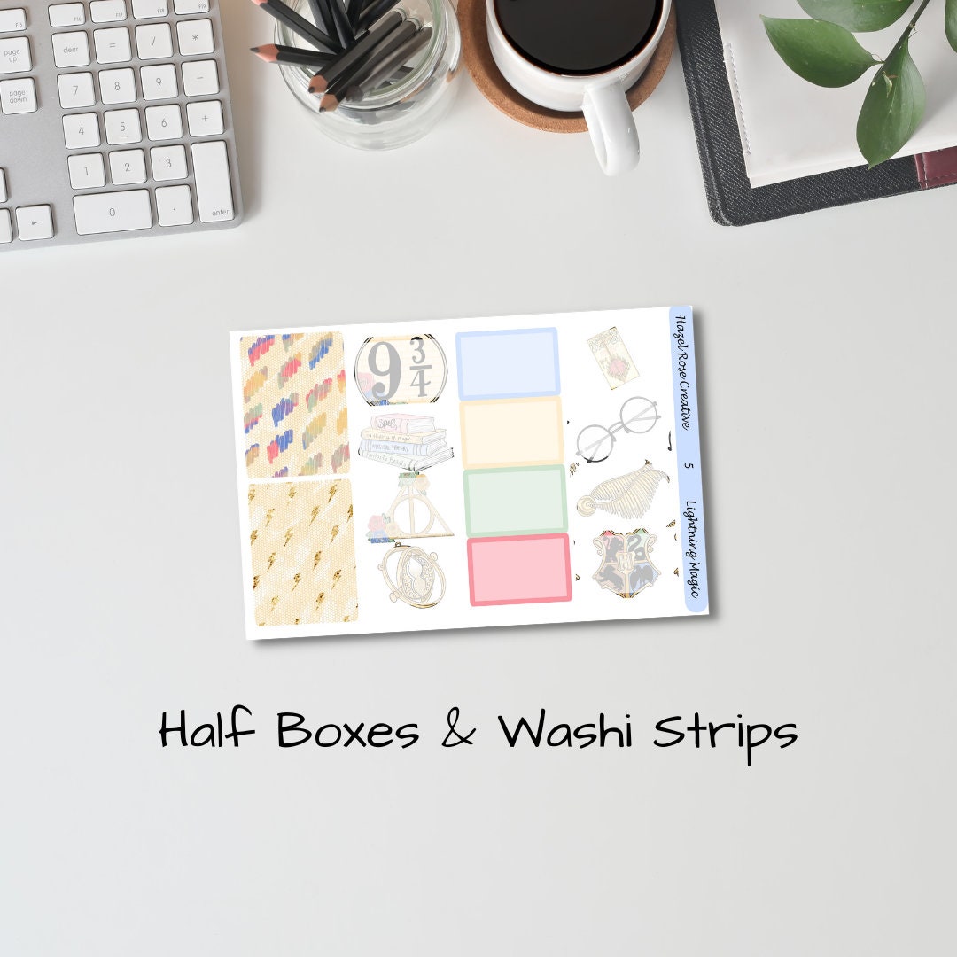 Vertical Weekly Sticker Kit - Lightning & Roses