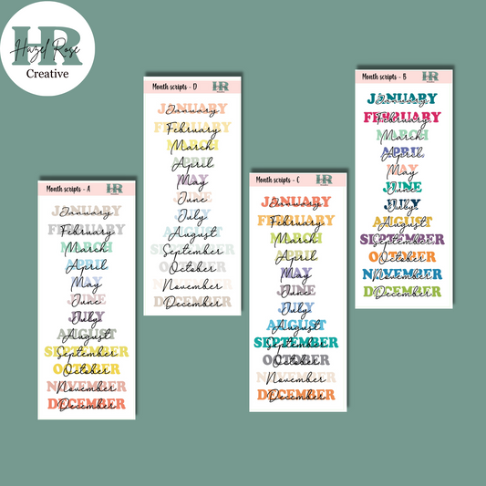 Functional Decorative Month Labels