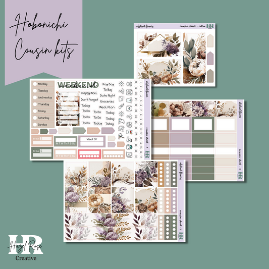 Hobonichi Cousin Weekly kit - Abstract Flowers