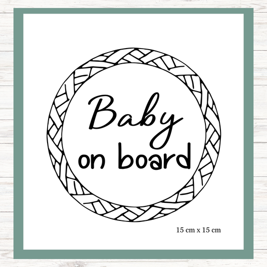 Baby on Board basketweave - Vinyl Decals