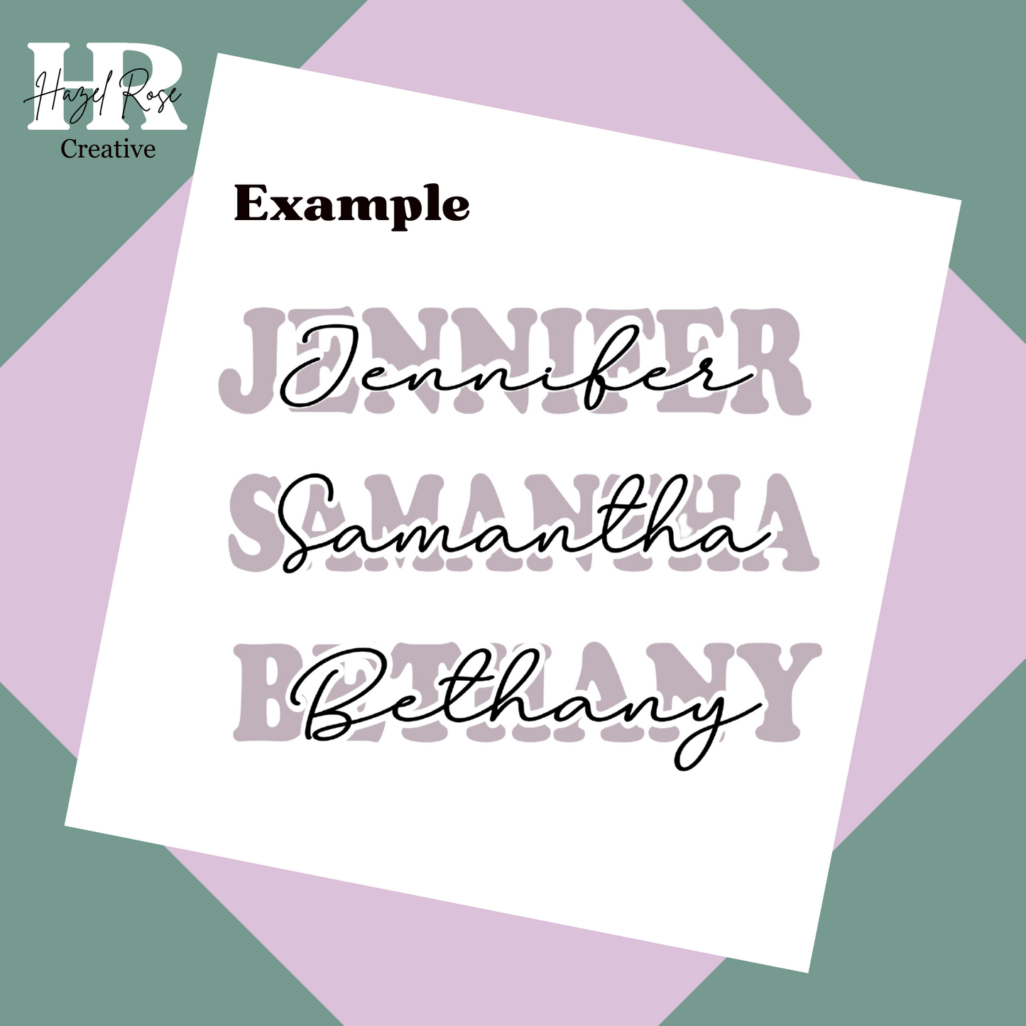 Vinyl Double Name Stickers