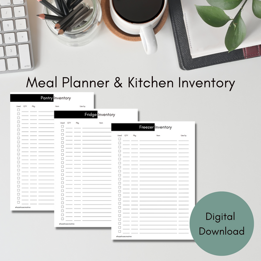 Printable Kitchen Inventory planner - digital download - printable planner - A4 size - Instant Download