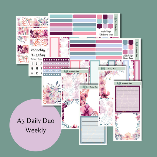 Daily Duo A5 Weekly Kit - Sunrise Orchid