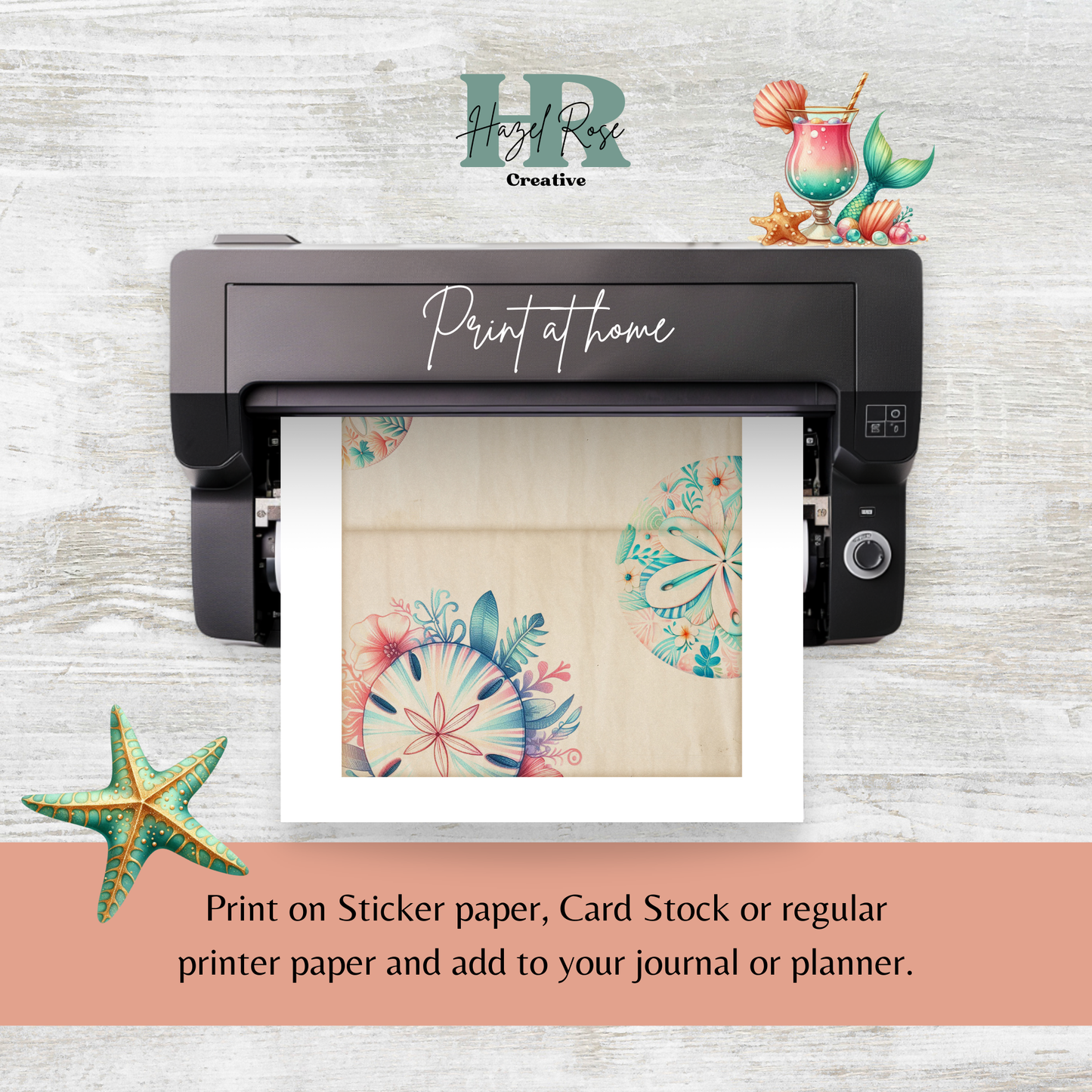 Mermaid Summer Junk Journal Folio Pocket, Mix and Match collection, Digital, Printable Ephemera, Paper Craft, Collage Sheet 11 x 8.5