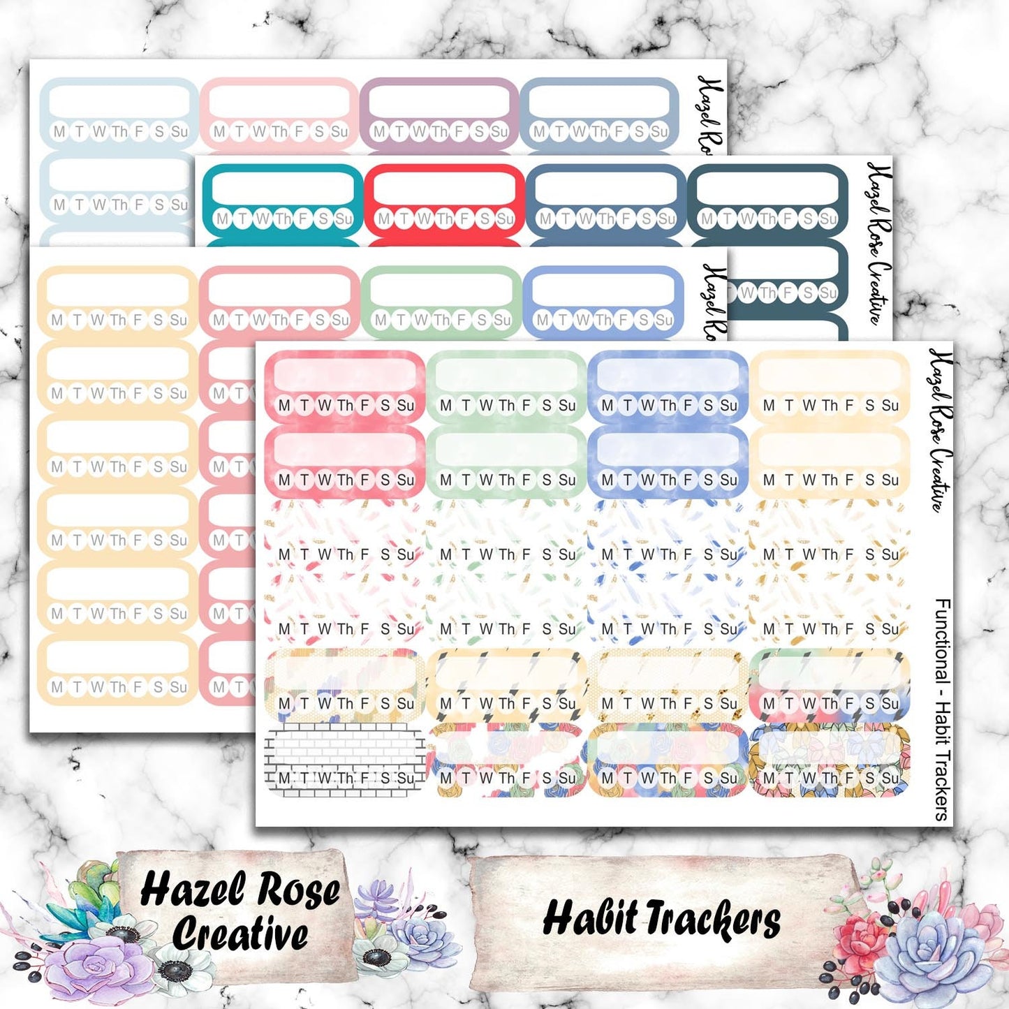 Functional Stickers - Habit Trackers