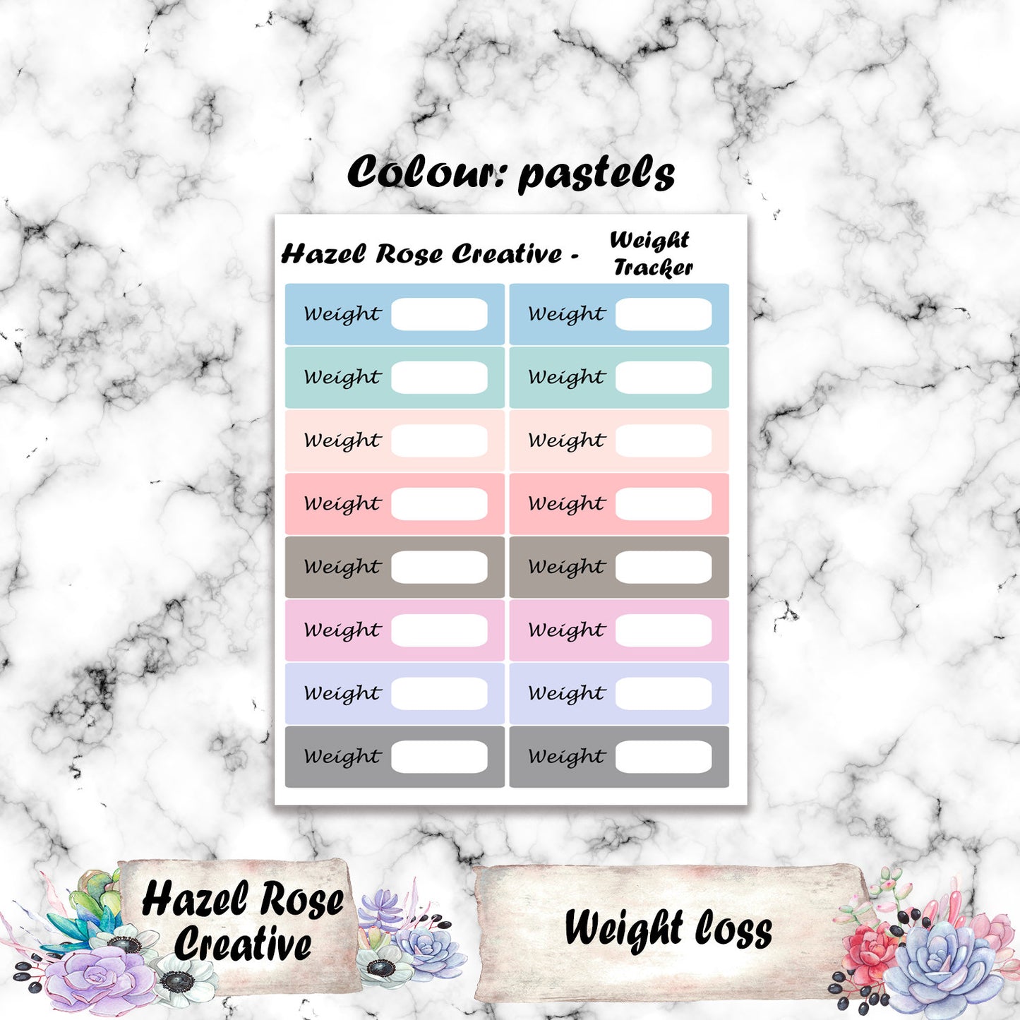 Functional Stickers - weight loss trackers - slim