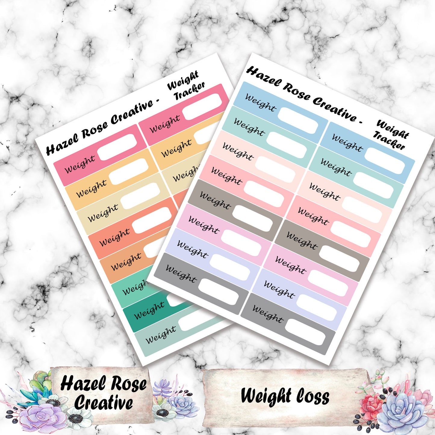 Functional Stickers - weight loss trackers - slim
