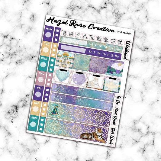 Hobo Weeks Weekly Sticker Kit - Arabian Nights