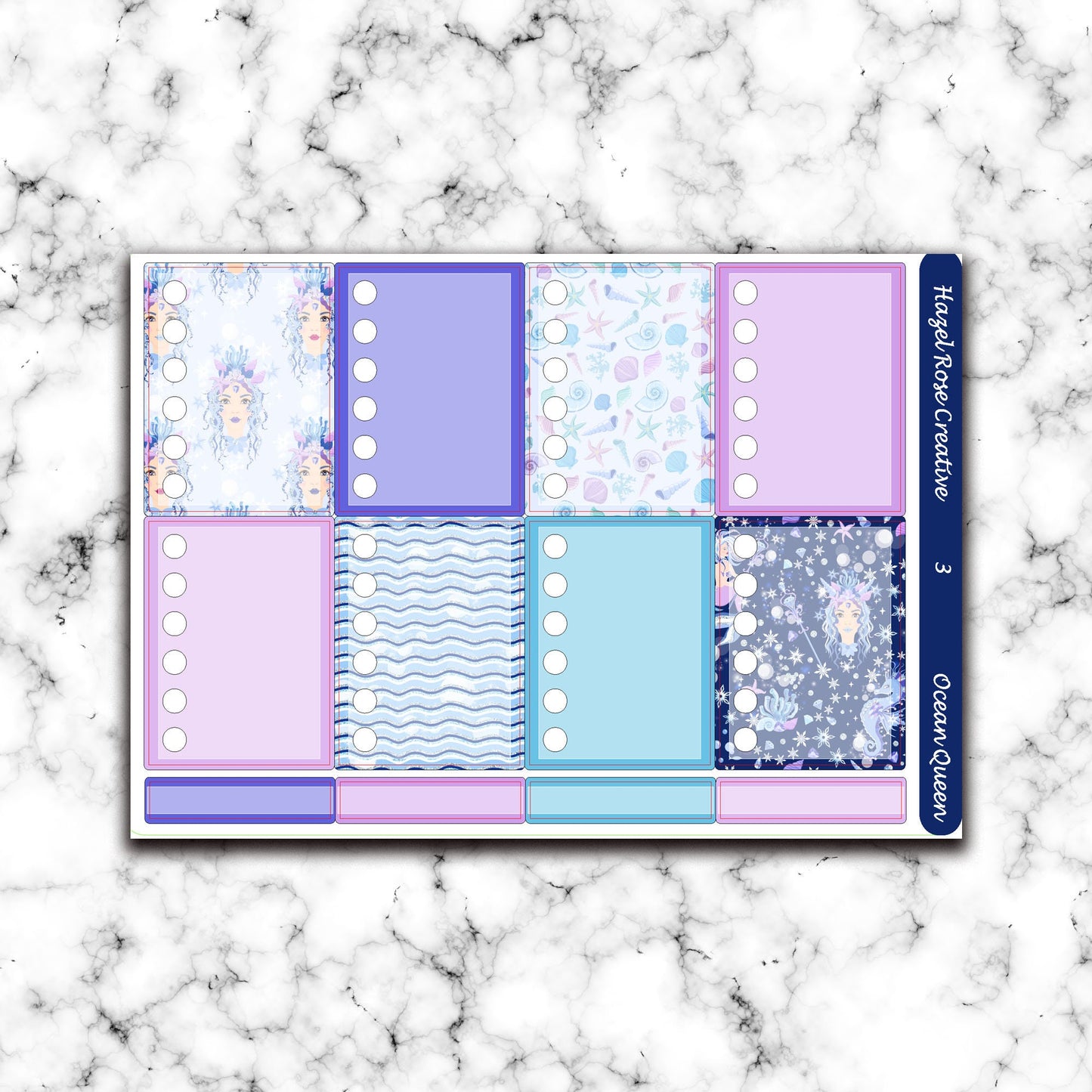Vertical Weekly Sticker Kit - Ocean Queen