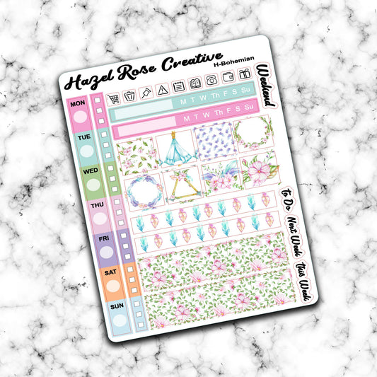 Hobo Weeks Weekly Sticker Kit - Bohemian Dreaming