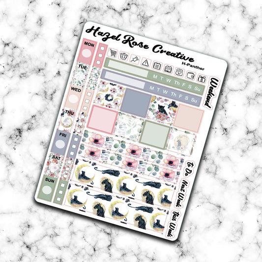 Hobo Weeks Weekly Sticker Kit - Panther